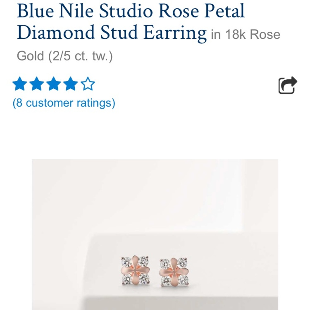 Rose Gold Diamond Earrings